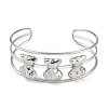 Non-Tarnish 304 Stainless Steel Wide Hollow Bowknot Open Cuff Bangles BJEW-Q348-04P-03-2