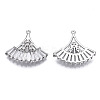 Brass Micro Pave Clear Cubic Zirconia Pendants ZIRC-S069-005P-2