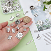 56Pcs 14 Styles Book Theme Tibetan Style Alloy Pendants FIND-GA0006-82-3