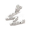 Rack Plating Brass Micro Pave Cubic Zirconia European Dangle Charms KK-L210-015P-W-2