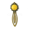 Mixed Natural & Synthetic Round Gemsotne Bookmarks AJEW-JK00283-03-4