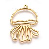 Zinc Alloy Open Back Bezel Pendants PALLOY-WH0039-03G-D-2