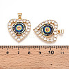 Brass Micro Pave Clear Cubic Zirconia Pendants for Women KK-T070-93A-02-3