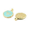 Hannukah Brass Enamel Pendants KK-K346-15G-2