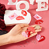 DIY Valentine's Day Love Heart Acrylic Dangle Earrings Making Kit DIY-TA0009-29-5