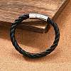 Braided Microfiber Leather Cord Bracelets for Men BJEW-Z081-13P-02-2