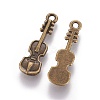 Tibetan Style Alloy Violin Pendants X-EA11011Y-AB-2