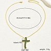 Brass Cubic Zirconia Cross Pendant Cable Chain Necklaces QJ6360-1-1