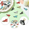 20Pcs 5 Colors Alloy Enamel Pendants ENAM-YW0004-52-3