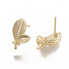 Brass Stud Earring Findings KK-T050-59G-NF-2