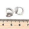 Heart Brass Micro Pave Clear Cubic Zirconia Hoop Earrings EJEW-Z121-05P-5