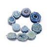 Natural Druzy Quartz Crystal Beads Strands G-F582-A08-2