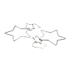 Non-Tarnish Interlock Double Open Star Dangle Earrings EJEW-C007-01P-2