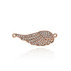 Brass Micro Pave Cubic Zirconia Links Connector Charms KK-WH0081-94RG-1