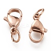 Ion Plating(IP) 304 Stainless Steel Lobster Claw Clasps LS-STAS-G240-01D-RG-3