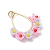 Glass Seed Beaded Pendants PALLOY-MZ00600-01-2