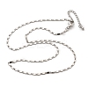 Brass Oval Link Chain Necklaces for Women NJEW-D302-26P-4