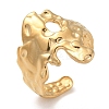 Irregular 304 Stainless Steel Open Cuff Rings for Unisex RJEW-Q003-01G-2