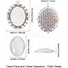 Oval Clear Glass Cabochon Cover DIY-PH0018-96AS-3