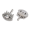 304 Stainless Steel Micro Pave Cubic Zirconia Charms STAS-K302-01B-P-2