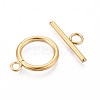 Ion Plating(IP) 304 Stainless Steel Ring Toggle Clasps STAS-A092-09H-G-2