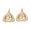 Brass Micro Pave Cubic Zirconia Pendants KK-E068-VF281-2