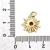 Sun Brass Micro Pave Cubic Zirconia Pendants KK-C134-11G-06-3
