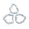 Natural Aquamarine Chip Beaded Stretch Bracelets for Women Men X-BJEW-K277-01-4