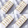 Brass Round Beads Stretch Bracelets BJEW-A034-05G-1