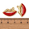 304 Stainless Steel Enamel Pendants STAS-L299-05G-3