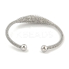 Non-Tarnish Hollowed 304 Stainless Steel Cuff Bangles BJEW-P331-09P-3