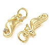 Rack Plating Brass Micro Pave Cubic Zirconia Pendants KK-K392-20A-G-2