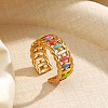 304 Stainless Steel Cuff Open Rings for Women RJEW-I113-02G-03-1