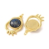 Rack Plating Brass Micro Pave Cubic Zirconia Pendants KK-H486-25G-04-2