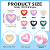 12Pcs 6 Colors Alloy Enamel Pendants FIND-TA0006-63-3