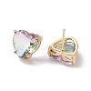 Glass Stud Earring EJEW-C077-04KCG-3