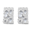 Brass Pave Clear Cubic Zirconia Pendants KK-N232-472P-2