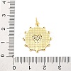 Brass Micro Pave Cubic Zirconia Pendants X-KK-D325-61G-02-3