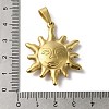 PVD Vacuum Plating 304 Stainless Steel Pendants STAS-B069-34C-G-3