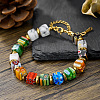 Millefiori Lampwork Beaded Bracelets for Women WGC5980-01-3