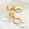 Elegant 201 Stainless Steel Moon Hoop Earrings XZ5381-1-5