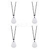 4Pcs Resin Imitation Gemstone Maitreya Buddha Pendant Necklace NJEW-FI0001-62B-1