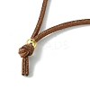 Brass Macrame Pouch Stone Holder Pendant Necklaces NJEW-JN04653-02-6