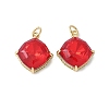 Brass Micro Pave Cubic Zirconia Pendants KK-F892-08G-1