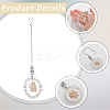 1Pc Flower Glass Car Hanging Decoration HJEW-SP0001-11B-5