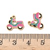 304 Stainless Steel Enamel Pendants STAS-I351-03G-3