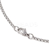 304 Stainless Steel Box Chain Lariat Necklaces NJEW-JN05886-5