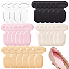 14 Pairs 5 Colors Foam & Silicone T Shape Heel Sticker AJEW-GA0007-73-1