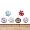 Inlay Glass Polymer Clay Rhinestone Rondelle Beads CLAY-A004-02-2