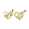 Brass Micro Pave Cubic Zirconia Pendants KK-C132-03J-G-1